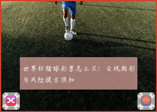 世界杯赌球彩票怎么买：合规购彩与风险提示须知